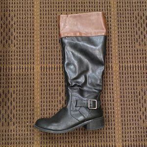 Size 7 black and brown boots